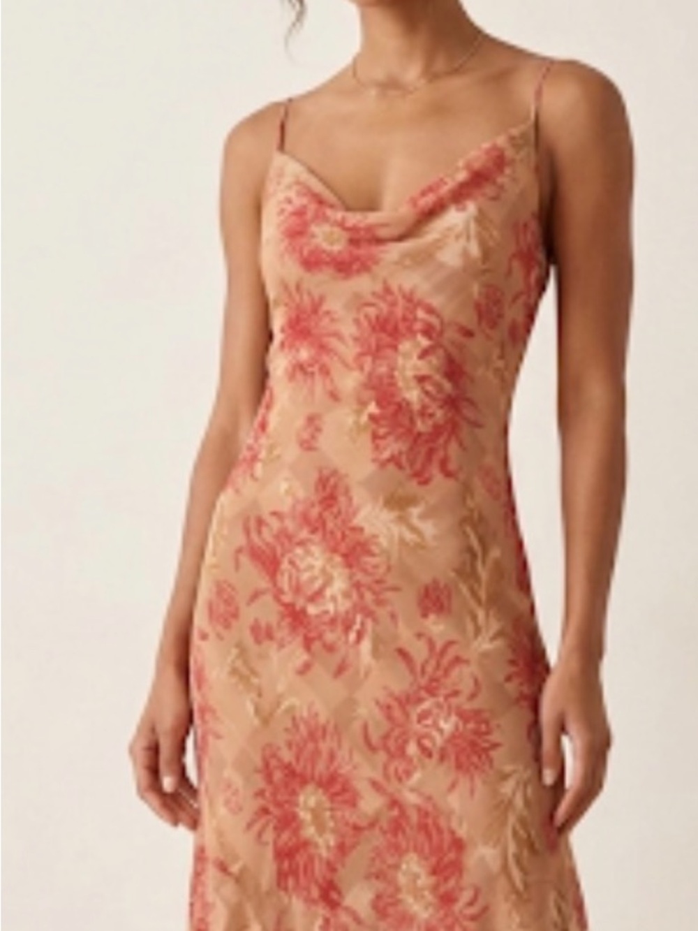 Vintage Philip DiCaprio silk chiffon midi dress